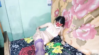 Horny Indian Couple Massaging And Touching Each Other At Home