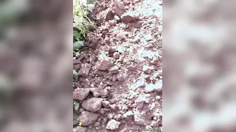 Village Lovers Sneaking Away For Quick Outdoor Fuck Session