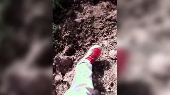 Village Lovers Sneaking Away For Quick Outdoor Fuck Session