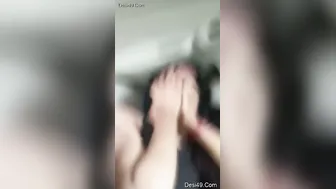 Petite Girlfriend Getting Railed Hard In The Backseat By Bf
