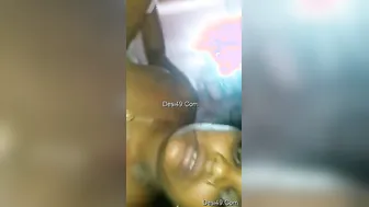 Tamil Girlfriend On Her Knees Giving Sloppy Wet Blowjob To Him