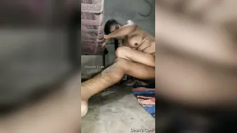 Village Girlfriend Riding Her Lover Bouncing On His Thick Cock