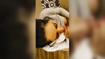 Stunning GF Giving Him Head Like She Means It Tonight