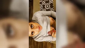 Stunning GF Giving Him Head Like She Means It Tonight