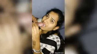 Telugu Wife Sucking His Dick Dry Before Riding Him All Night