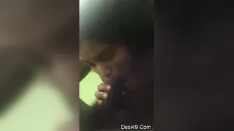 College Girlfriend Kissing Lover Before Going Down On His Dick