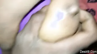 Village Wife Giving Handjob While He Squeezes Her Soft Boobs Hard
