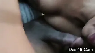 Tamil Girlfriend Deepthroating Her Lover's Hard Cock At His Place