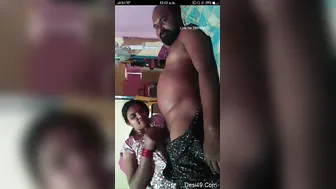 Horny Tamil Couple Jerking Off Together During Live App Broadcast