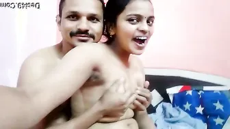 Girlfriend Squeezing Her Boobs While Boyfriend Films Her