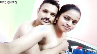 Girlfriend Squeezing Her Boobs While Boyfriend Films Her