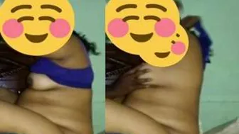 Tamil Wife Getting Her Tits Squeezed While He Undresses Her