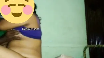 Tamil Wife Getting Her Tits Squeezed While He Undresses Her