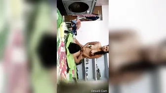 Hot Desi Babe Bouncing On Her Lover Making Him Moan Loudly