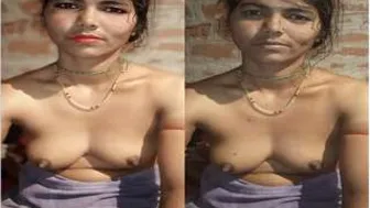 Village Bhabhi Pressing Her Tits And Riding Hubby Again