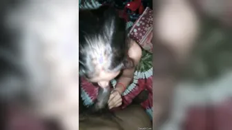 Married Bhabhi Desperately Sucking Hubby's Dick At Home