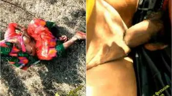 Village Bhabhi Fucking Her Lover Outdoors Behind The Old Shed