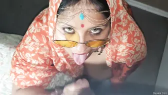 Nri Bhabhi Draining His Cock And Taking His Load All Over Her Face