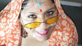 Nri Bhabhi Draining His Cock And Taking His Load All Over Her Face