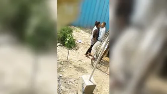Horny Lovers Fucking Outdoors Behind House Getting Wild Together