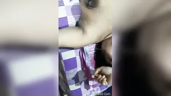 Married Bhabhi On Knees Giving Sloppy Blowjob To Her Man At Home