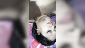Married Bhabhi On Knees Giving Sloppy Blowjob To Her Man At Home