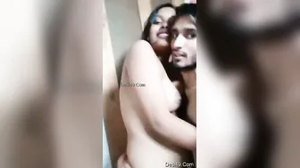 Passionate Lovers Making Out Before Standing Fuck Against Wall