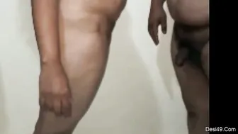 Desi Wife Giving Messy Blowjob Before Getting Fucked Standing