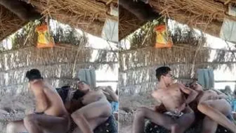 Lovers Fucking Outdoors Under The Stars In Their Quiet Village
