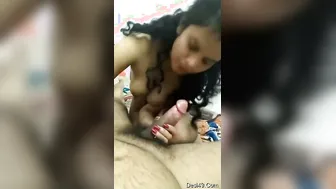 Desi GF Giving Sloppy Head With Dirty Hindi Talk