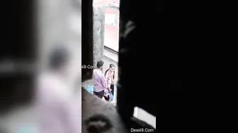 Desi Lovers Caught Kissing Outdoors By Someone's Hidden Camera