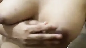 Busty Indian Bhabhi Stroking Lover's Cock Making Him Cum So Hard
