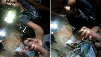 Village Tamil Girl Deepthroating Her Lovers Cock Outdoors