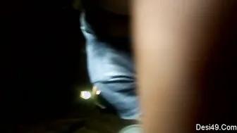 Village Tamil Girl Deepthroating Her Lovers Cock Outdoors