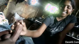 Village Tamil Girl Deepthroating Her Lovers Cock Outdoors