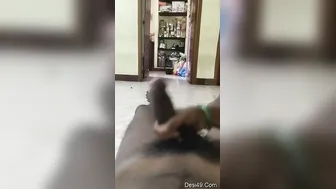 Tamil Wife Stroking Her Man Until He Finishes On Her Hands