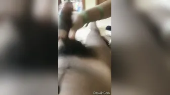 Tamil Wife Stroking Her Man Until He Finishes On Her Hands