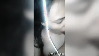 Pretty Girlfriend Giving Her Man A Wet Sloppy Blowjob