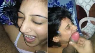 Hubby Covering His Sexy Bhabhi Face With His Hot Thick Load