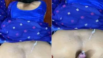 Wife Bent Over Taking It Doggy While Hubby Cums On Her Ass