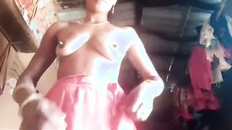 Village Aunty Spreading Wide Open For Me Behind Closed Doors