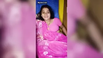 Busty Desi Aunty Teasing On Camera Showing Off Her Huge Melons