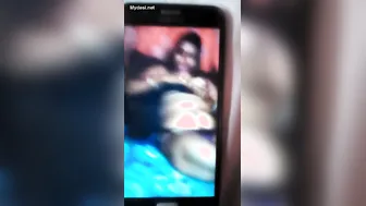 Spreading My Aunty Wide Open Showing Her Wet Swollen Lips