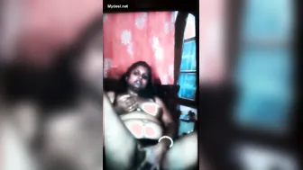 Spreading My Aunty Wide Open Showing Her Wet Swollen Lips