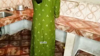 Catching Aunty Fingering In The Kitchen And Fucking Her Hard