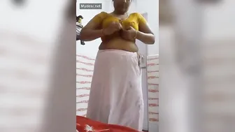 Big Breasted Village Aunty Stripping And Teasing On Camera