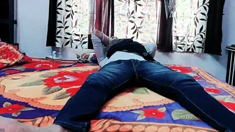 Slim Aunty Cheating With Young Neighbor While Husband Is Away