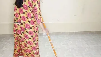 Married Woman Cleaning House Gets Bent Over And Fucked Moaning