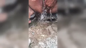 Desi Bhabhi Pissing Outdoors While I Watch And Get Hard For Her