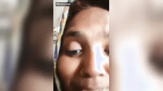 Village Married Woman Showing Off Her Natural Tits For Neighbor